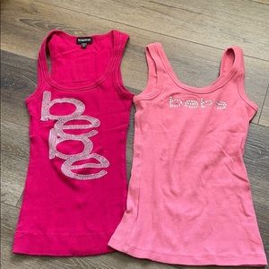 Bebe rhinestone tanks